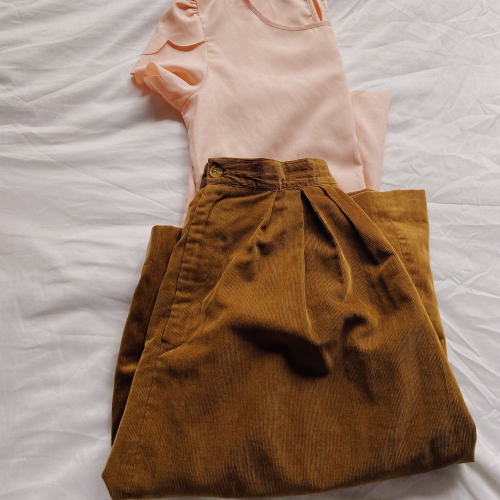 BROWN CORDUROY SKIRT